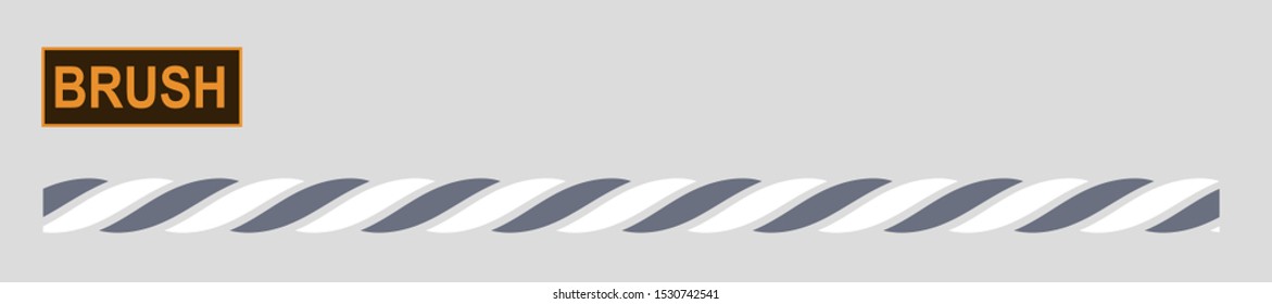 Decorative nautical cord brush for fashion and digital illustration. Customizable and colorizable trimming.