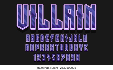 decorative neon villain editable text effect design