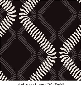 Decorative net monochrome pattern, spring, seamless vector background.