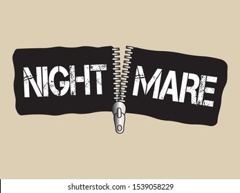 Decorative Nightmare Text for Fashion Prints