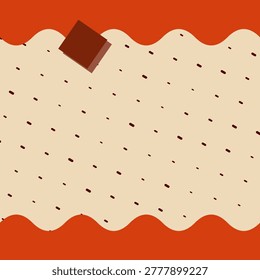 Decorative number 0, gradient autumn ember color palette, 3d effect, varied pill texture pattern, with sandstone, burnt orange, brick red, deep maroon color