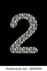 Decorative number for design vector