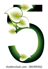Decorative number five.