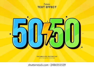 decorative number thunder editable text effect vector design