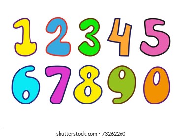 Decorative numbers for children's magazines