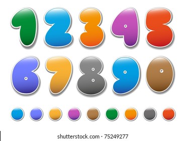 Decorative numbers for children's magazines