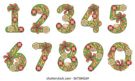 Decorative numbers for design