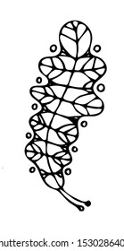 decorative oak tree leaf vector