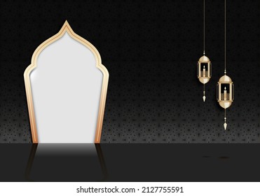 Decorative objects in Islam. Vector ornaments for the month of Ramadan or Eid al-Fitr. Vector illustration for social media banner.