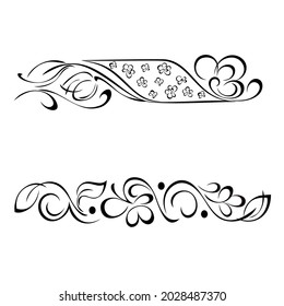 decorative oblong design with floral elements and vignettes. graphic decor