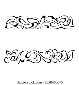 decorative oblong design with floral elements and vignettes. graphic decor