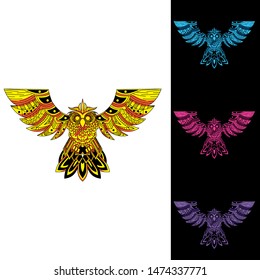 decorative olw glowing from pattern
