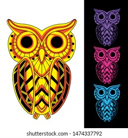 decorative olw glowing from pattern