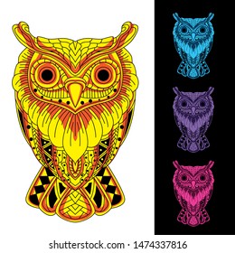 decorative olw glowing from pattern