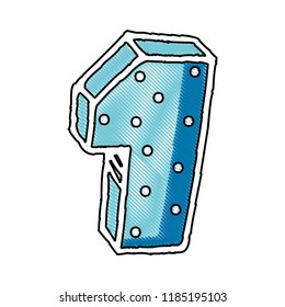 decorative one number font dotted