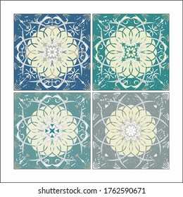  Patrón decorativo de abrigo con mandala
