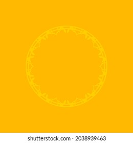 Fondo naranja decorativo con motivos circulares ornamentales. Diseño de plantilla de tarjeta. Ilustración vectorial.