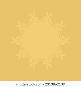 Fondo naranja decorativo con motivos ornamentales redondos. Diseño de plantilla de tarjeta. Ilustración vectorial.