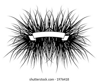 Decorative organic shield - vector