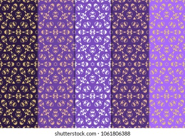 Decorative oriental pattern set. modern floral geometric design. vector illustration. for wallpaper, decoration.
