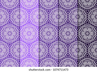 Decorative oriental pattern set. modern geometric design. vector illustration. for wallpaper, decoration.