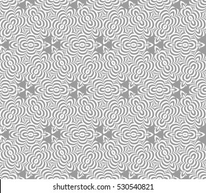 Decorative ornament. Abstract vector illustration. Seamless geometric pattern. grey color. for interior design, invitation, wallpaper