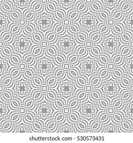 Decorative ornament. Abstract vector illustration. Seamless geometric pattern. grey color. for interior design, invitation, wallpaper