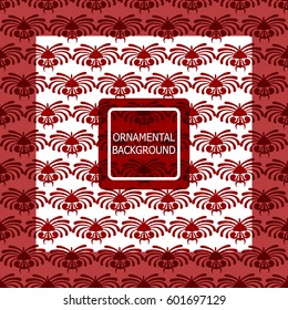 Decorative ornament. Abstract vector illustration. Geometric red pattern. monochrome color. For interior design, invitation, wallpaper