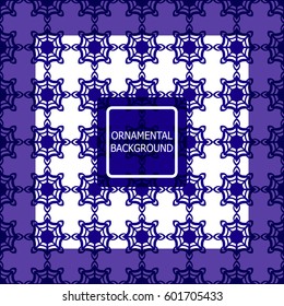 Decorative ornament. Abstract vector illustration. Geometric blue pattern. monochrome color. For interior design, invitation, wallpaper