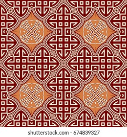 Decorative ornament. Abstract vector illustration. Seamless art deco pattern.
