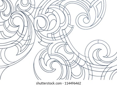 Decorative ornament backdrop with wave