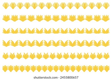 Decorative ornament border design set