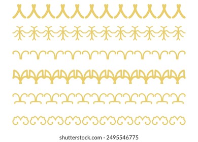 Decorative ornament border design set