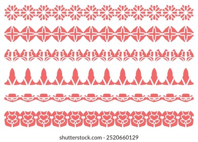 Decorative ornament border design set
