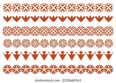 Conjunto de diseño de borde de ornamento decorativo