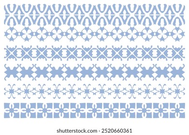 Conjunto de design de borda ornamental decorativo