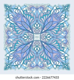 Borde decorativo de ornamentos, marco, plantilla para la etiqueta del producto, embalaje cosmético. En estilo Art Nouveau, el estilo vintage, antiguo, retro. Ilustración vectorial.