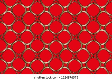 Decorative ornament, creative background, three-dimensionael pattern, illustrations, Wallpaper. Abstract texture. Traditional ethnic ornament for your dsign. Volumetric metal mosaic.  