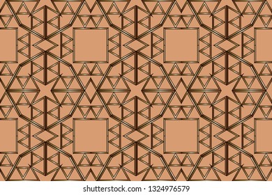 Decorative ornament, creative background, three-dimensionael pattern, illustrations, Wallpaper. Abstract texture. Traditional ethnic ornament for your dsign. Volumetric metal mosaic.  