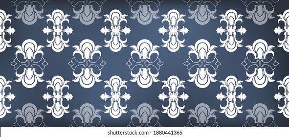 Decorative ornament damask pattern Textile wallpaper classic decor