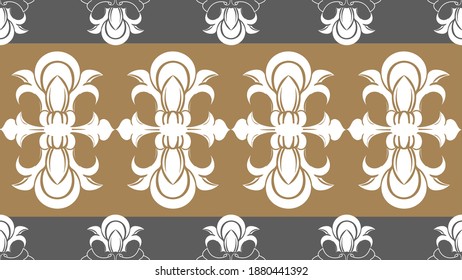 Decorative ornament damask pattern Textile wallpaper classic decor