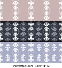 Patrón de damasco adorno decorativo Papel tapizado decorado de forma clásica