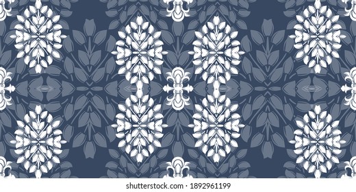 Patrón de damasco adorno decorativo Papel tapizado decorado de forma clásica