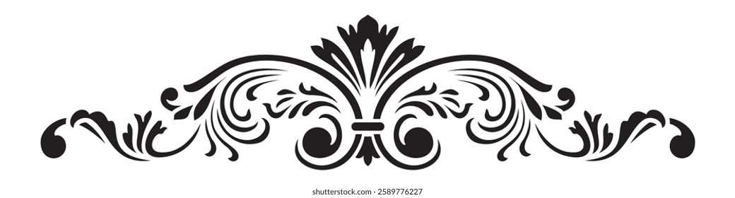 Decorative ornament for decorating. Decorative stencil for applying paint and decorative coatings. Interior and exterior design, fabric and furniture decoration. Plotter or laser cutting.


