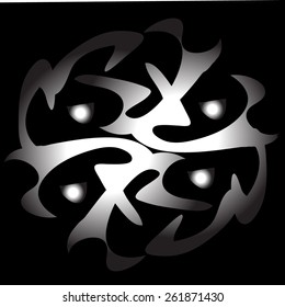 Decorative Ornament Design  Element  in Gothic Style.