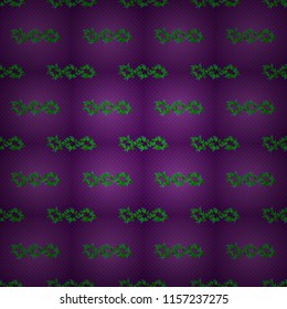 Decorative ornament for fabric, textile, wrapping paper. Traditional oriental seamless paisley pattern. Floral wallpaper in purple, green and brown colors. Vector striped seamless pattern with paisley