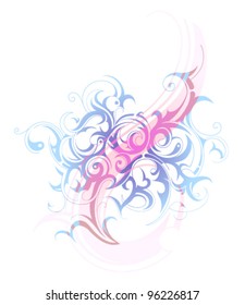 Decorative ornament with floral elements