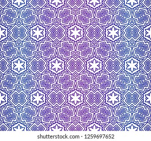 Decorative Ornament With Floral Pattern. Seamless. Vector illustration.