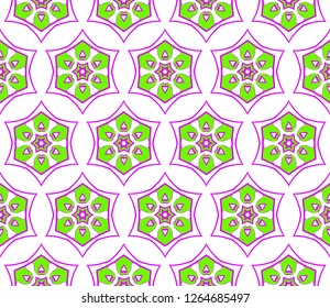Decorative Ornament With Floral Pattern. Seamless. Vector illustration.