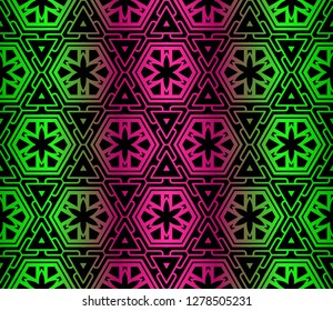 Decorative Ornament With Floral Pattern. Seamless. Vector illustration.